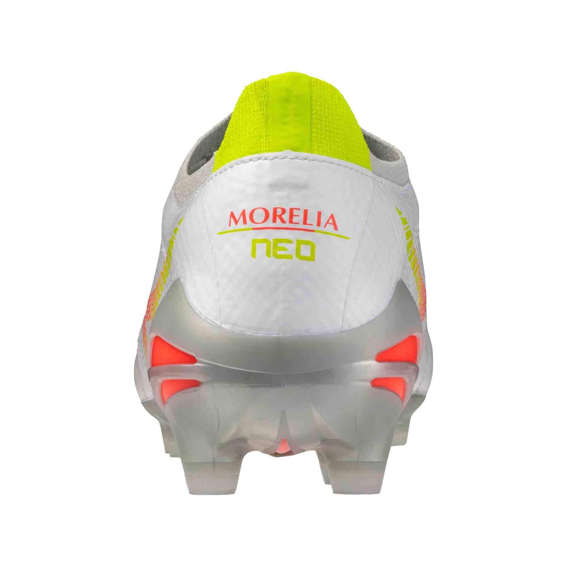 Mizuno Morelia Neo V Beta Pro Firm Ground Soccer Cleats - Prism White Pack (FA26) (Back)