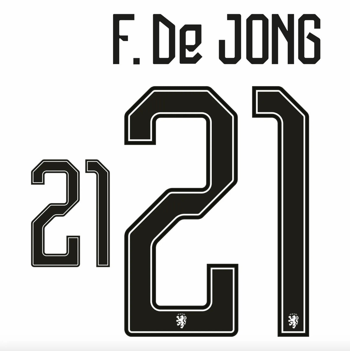 Netherlands 2026 Away F. De JONG #21 Official Name Set