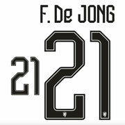 Netherlands 2026 Away F. De JONG #21 Official Name Set