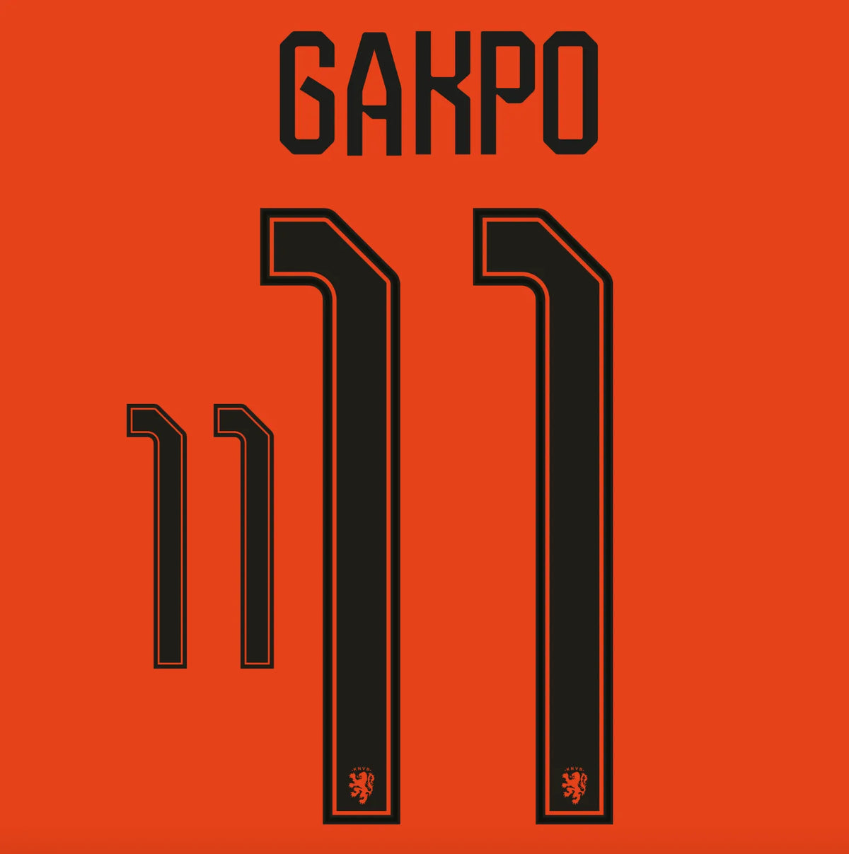 Netherlands 2026 Home GAKPO #11 Official Name Set