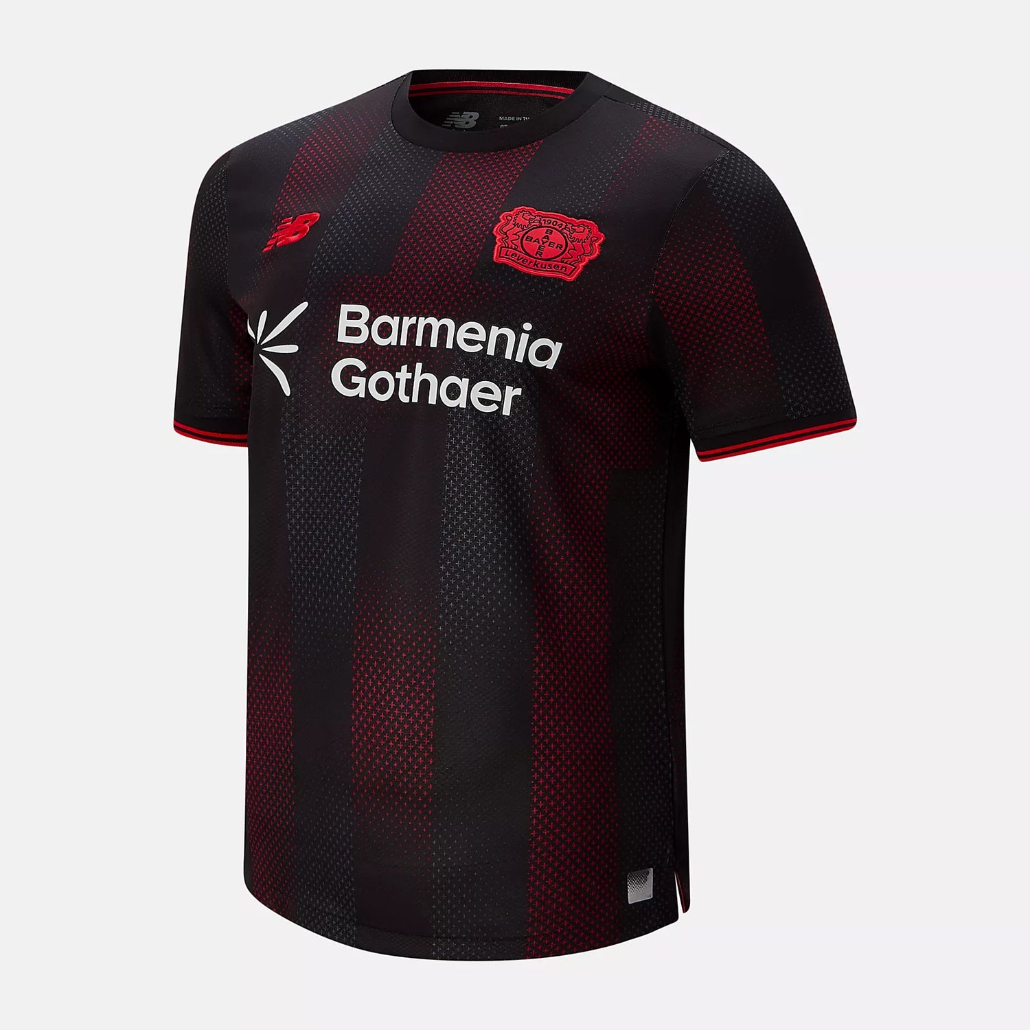 New Balance 2025-26 Bayer Leverkusen Men's Stadium Home Soccer Jersey (Lateral - Front)