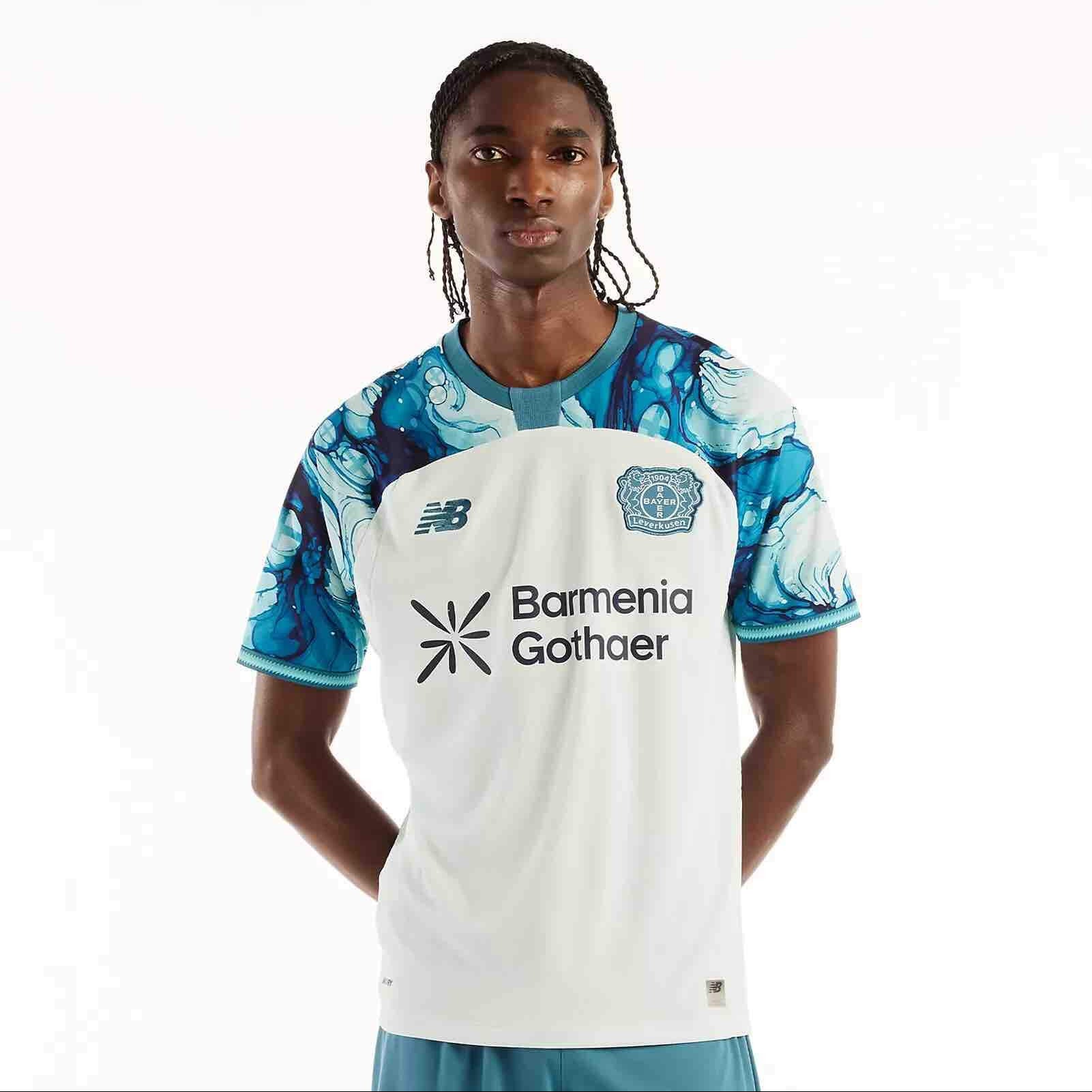 New Balance 2026-27 Bayer Leverkusen Men's Stadium Away Soccer Jersey (Model - Front)