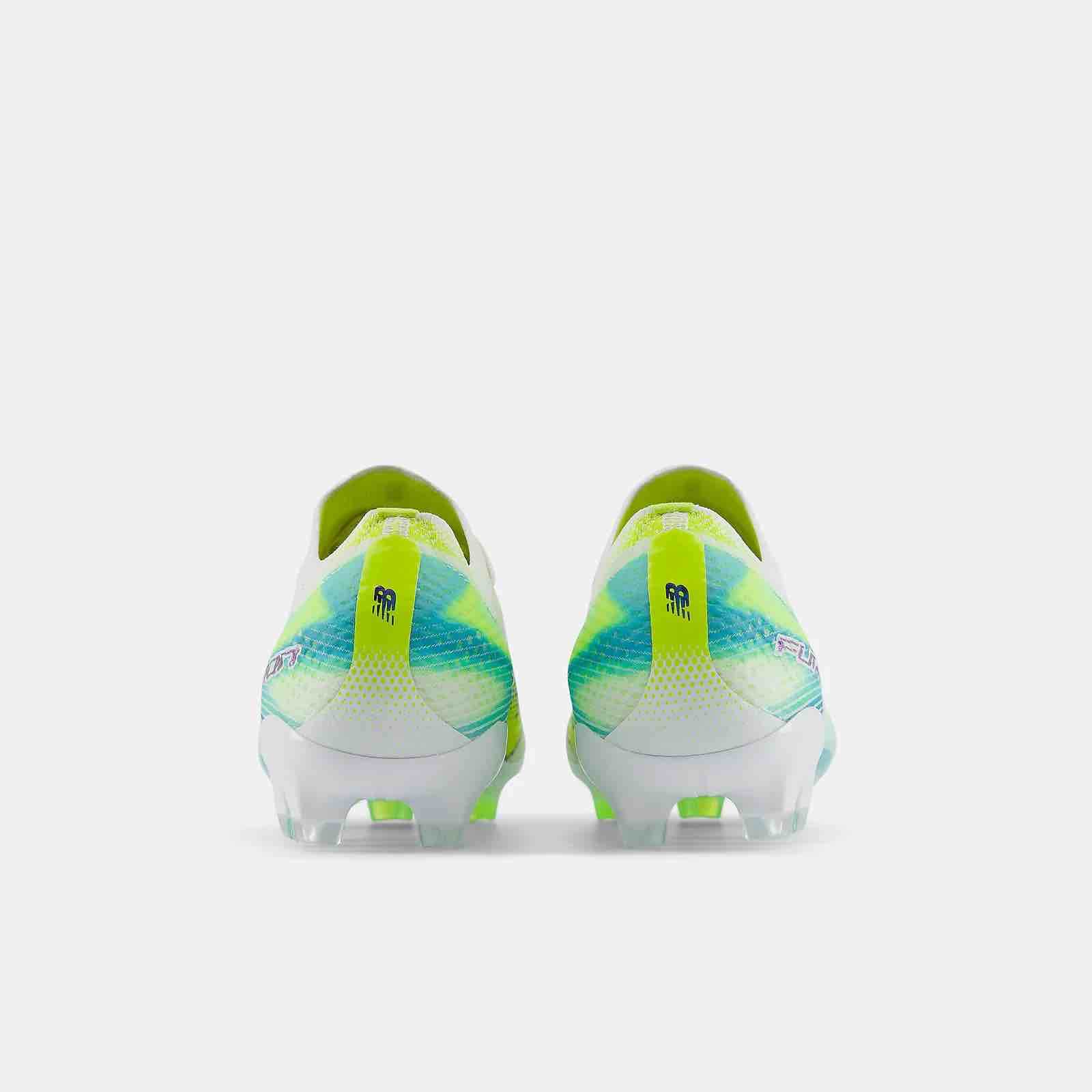 New Balance Furon Elite V9 2E Wide Firm Ground Soccer Cleats - Neon Tide Pack (FA26) (Pair - Back)