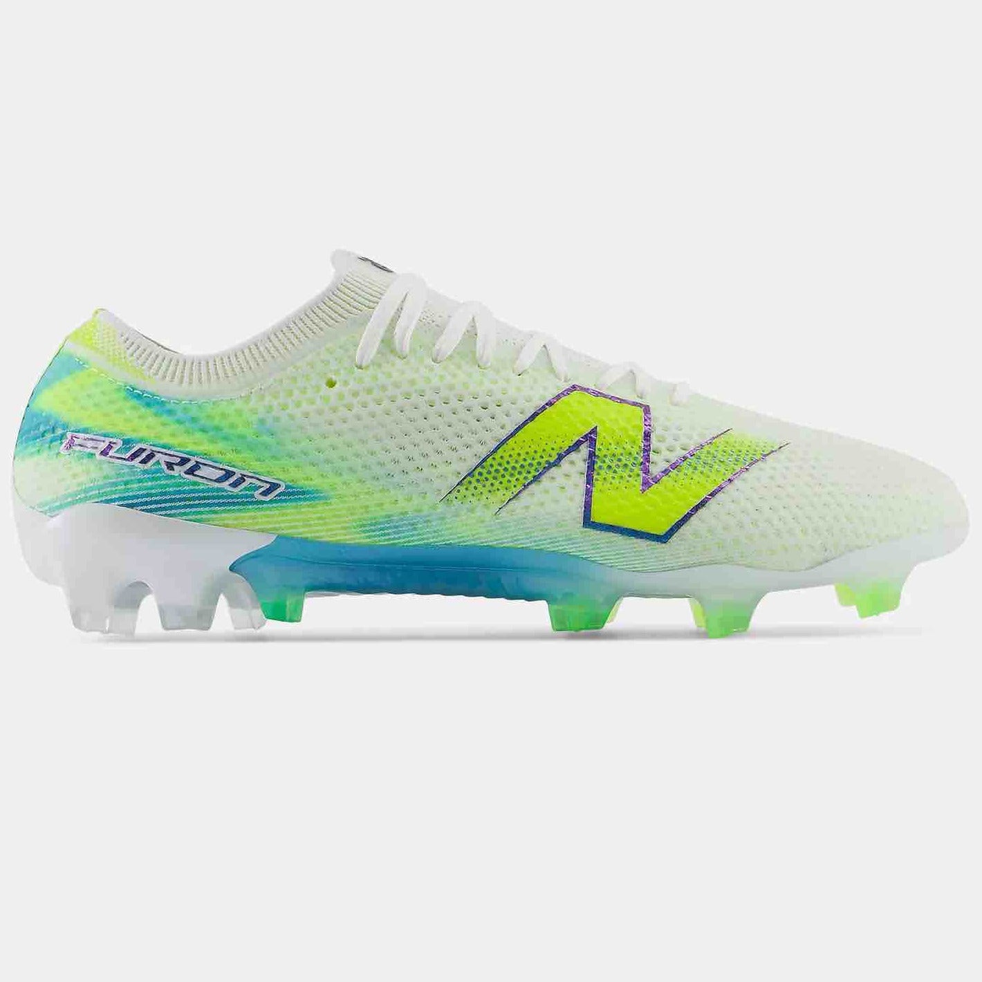 New Balance Furon Elite V9 2E Wide Firm Ground Soccer Cleats - Neon Tide Pack (FA26) (Side 1)