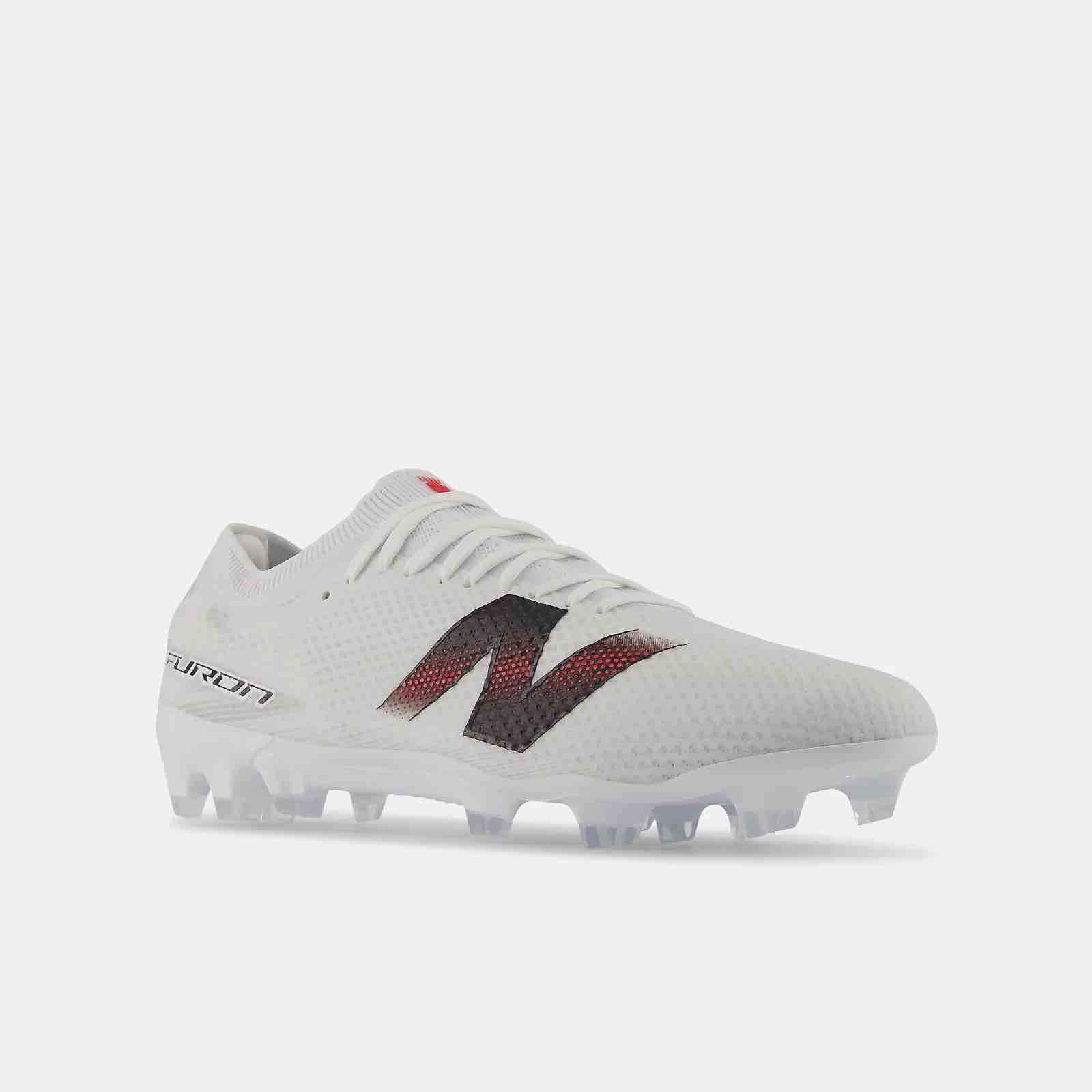 New Balance Furon Elite V9 2E Wide Firm Ground Soccer Cleats - White Pack (FA26) (Lateral Front)