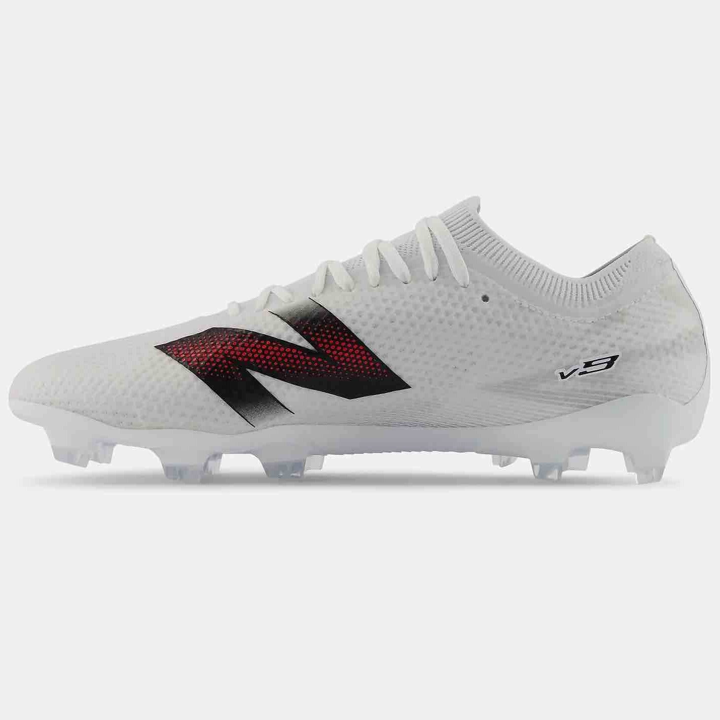 New Balance Furon Elite V9 2E Wide Firm Ground Soccer Cleats - White Pack (FA26) (Side 2)