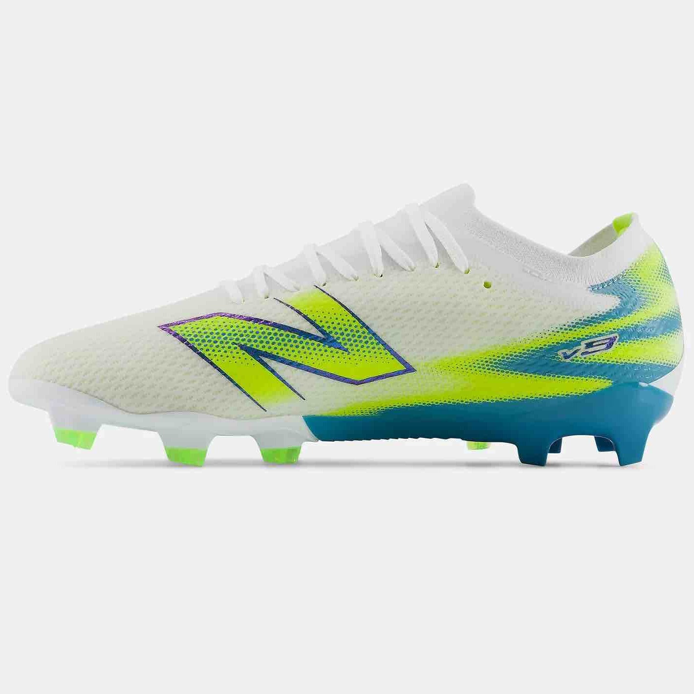 New Balance Furon Team V9 2E Wide Firm Ground Soccer Cleats - Neon Tide Pack (FA26) (Side 2)