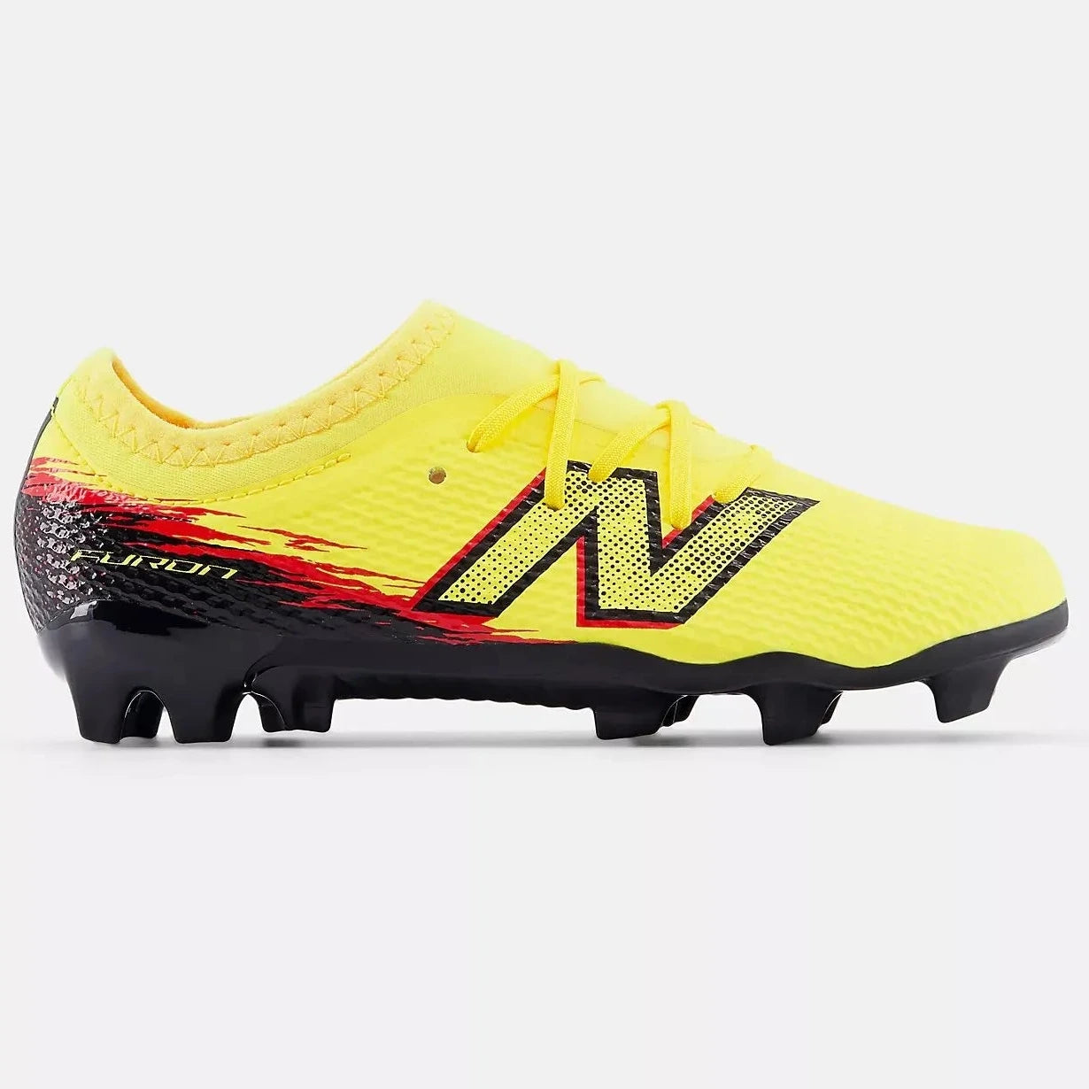 New Balance JR Furon Team V8 Wide Firm Ground Soccer Cleats - Live Wire Pack (SP26) (Side 1)