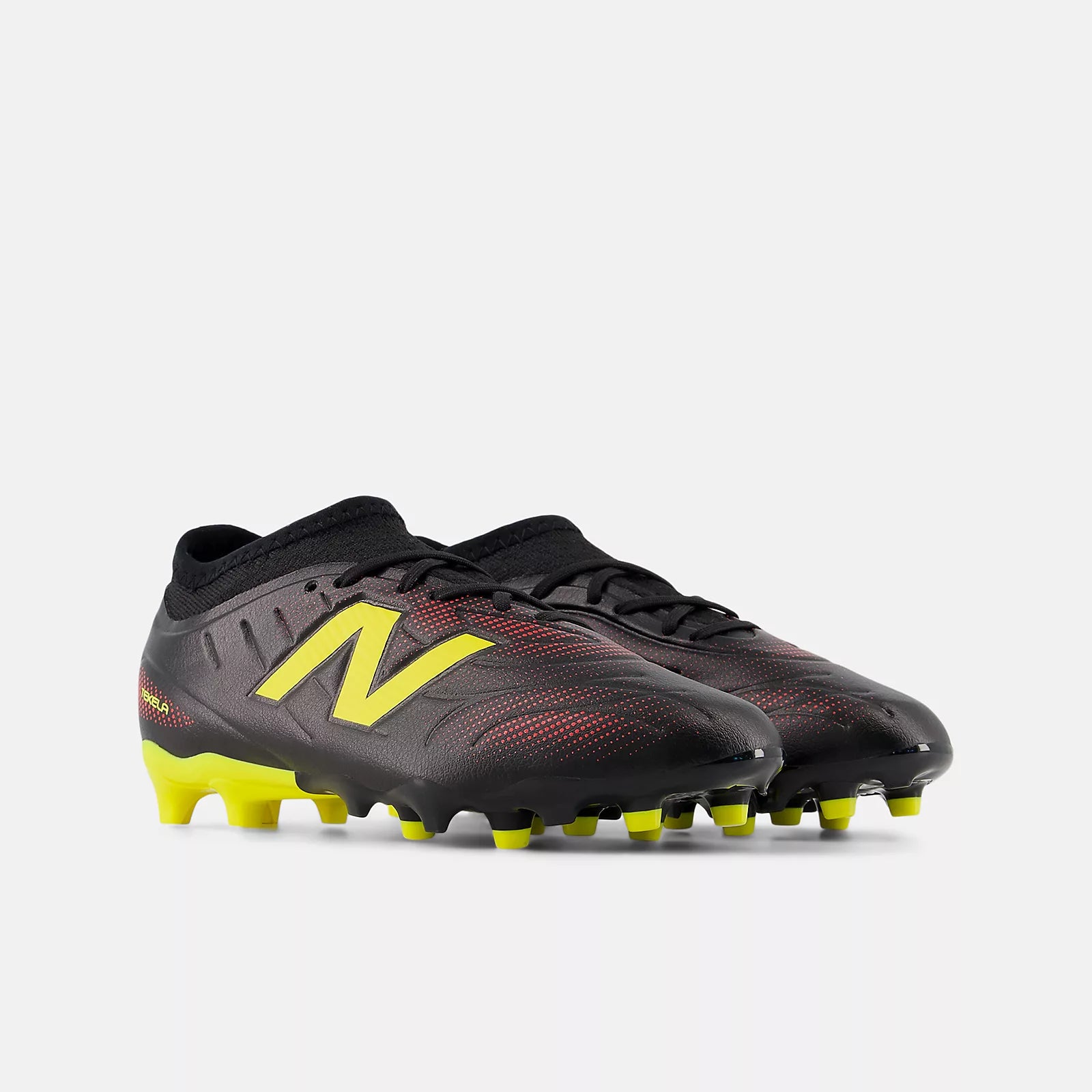 New Balance Junior Tekela Team Low Laced V5 Wide Firm Ground Soccer Cleats - Live Wire Pack (SP26) (Pair  Lateral)