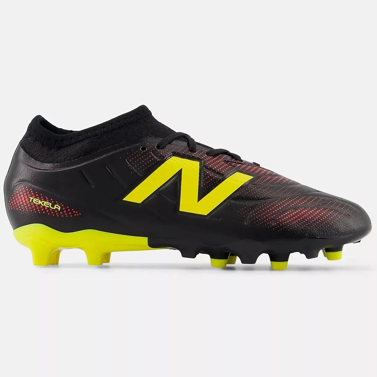 New Balance Junior Tekela Team Low Laced V5 Wide Firm Ground Soccer Cleats - Live Wire Pack (SP26) (Side 1)