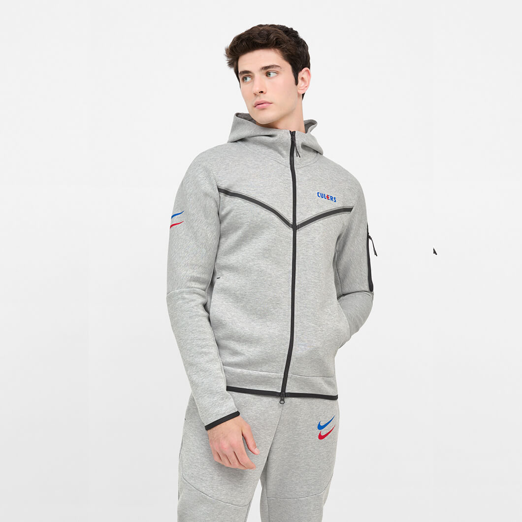 Nike 2022-23 Barcelona Men's Tech Fleece Windrunner Full-Zip Hoodie (Model - Front)