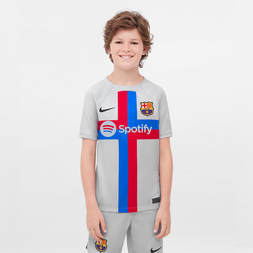 Nike 2022-23 Barcelona Youth Third Jersey (Model - Front)