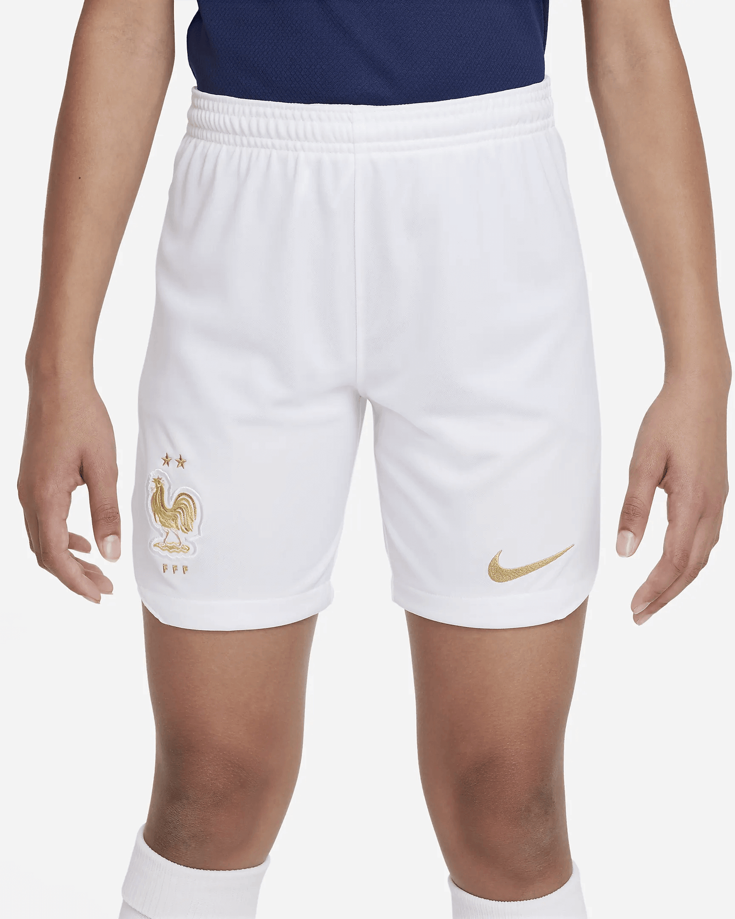 Nike 2022-23 France Youth Stadium Home Shorts (Front)
