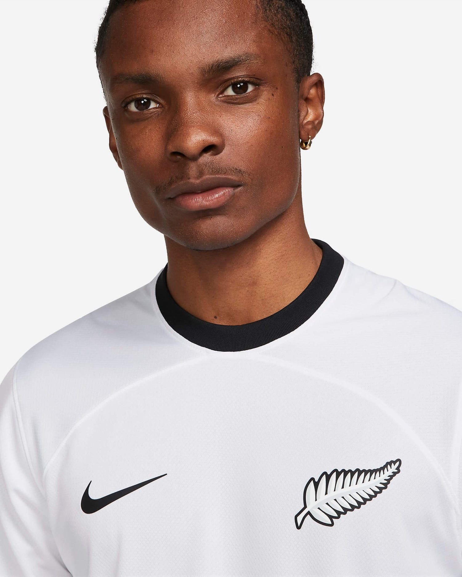 Nike 2022-23 New Zealand Home Jersey - White-Black (Detail 1)
