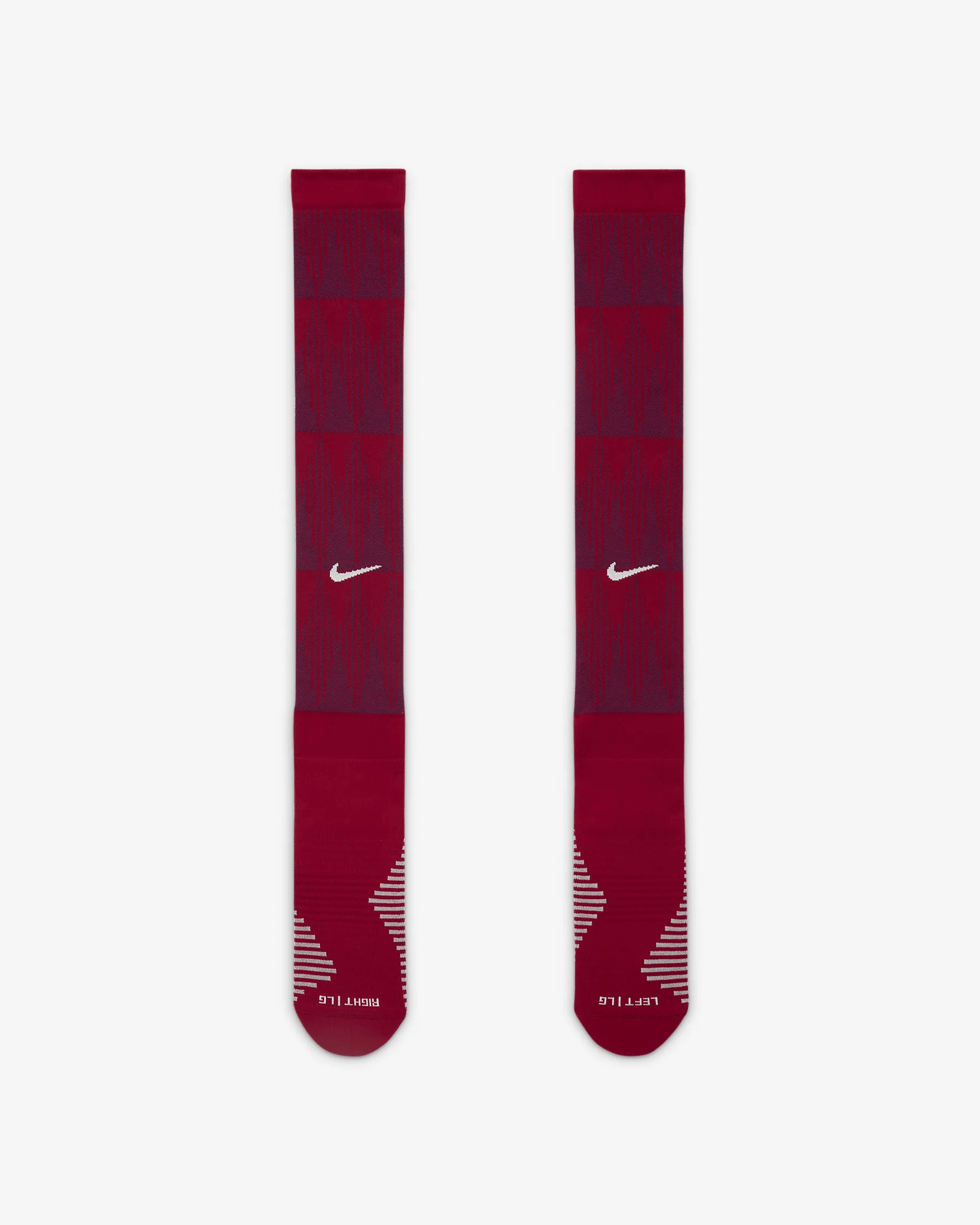 Nike 2023-24 Barcelona Home Stadium Strike Knee-High Socks (Pair - Front)