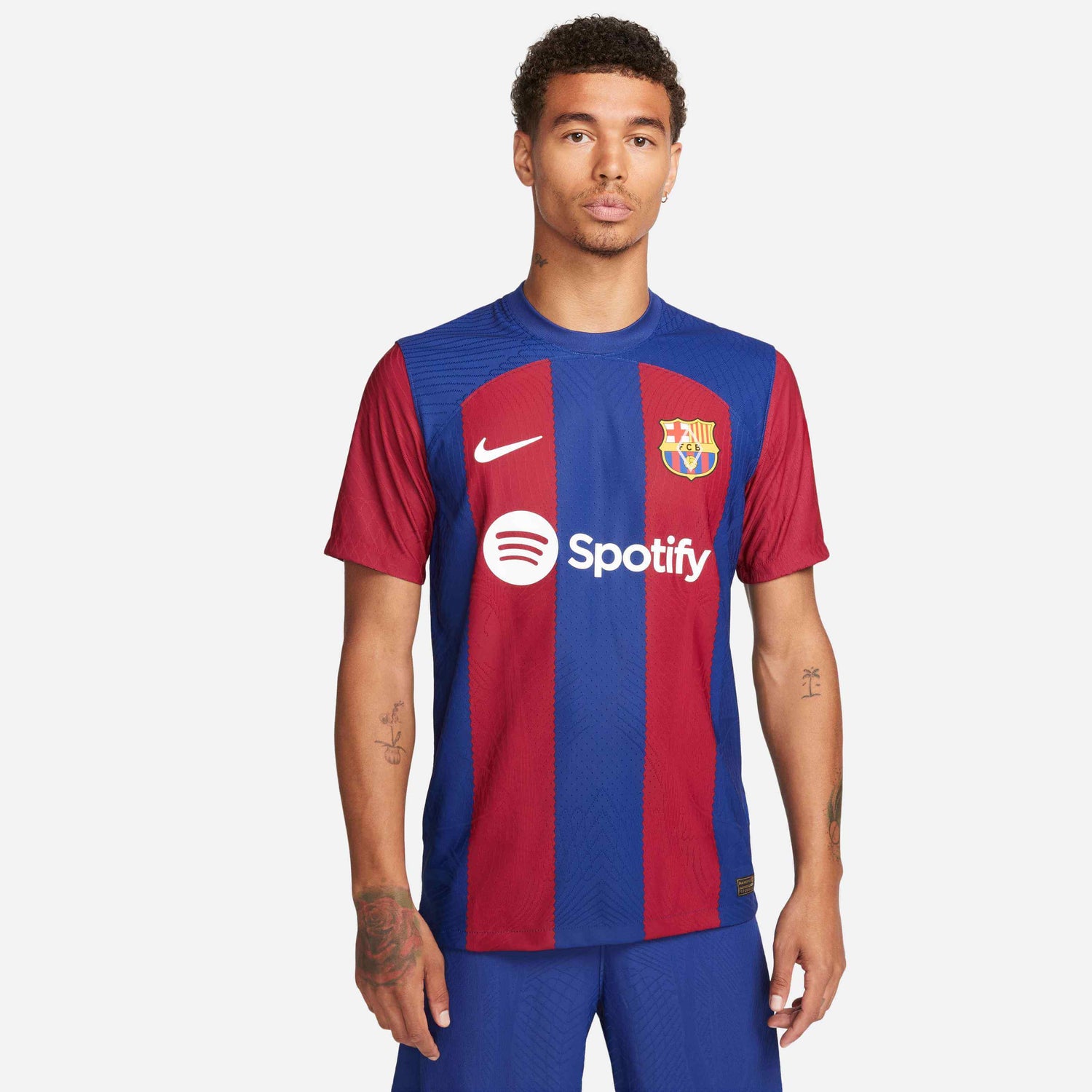 Nike 2023-24 Barcelona Men's Authentic Home Jersey (Model - Front)