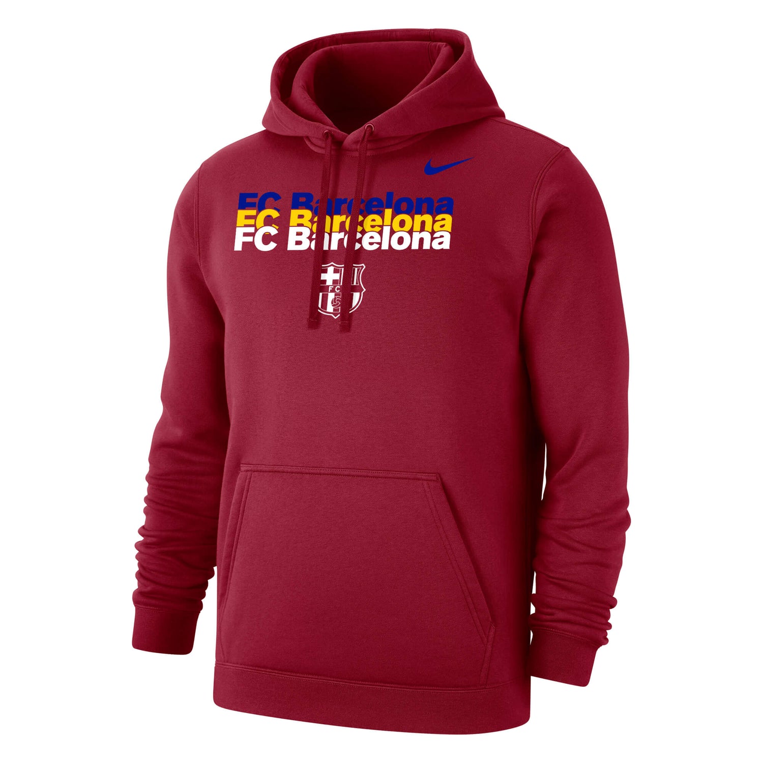 Nike 2023-24 Barcelona Men's Club Fleece PO Hoodie (Front)