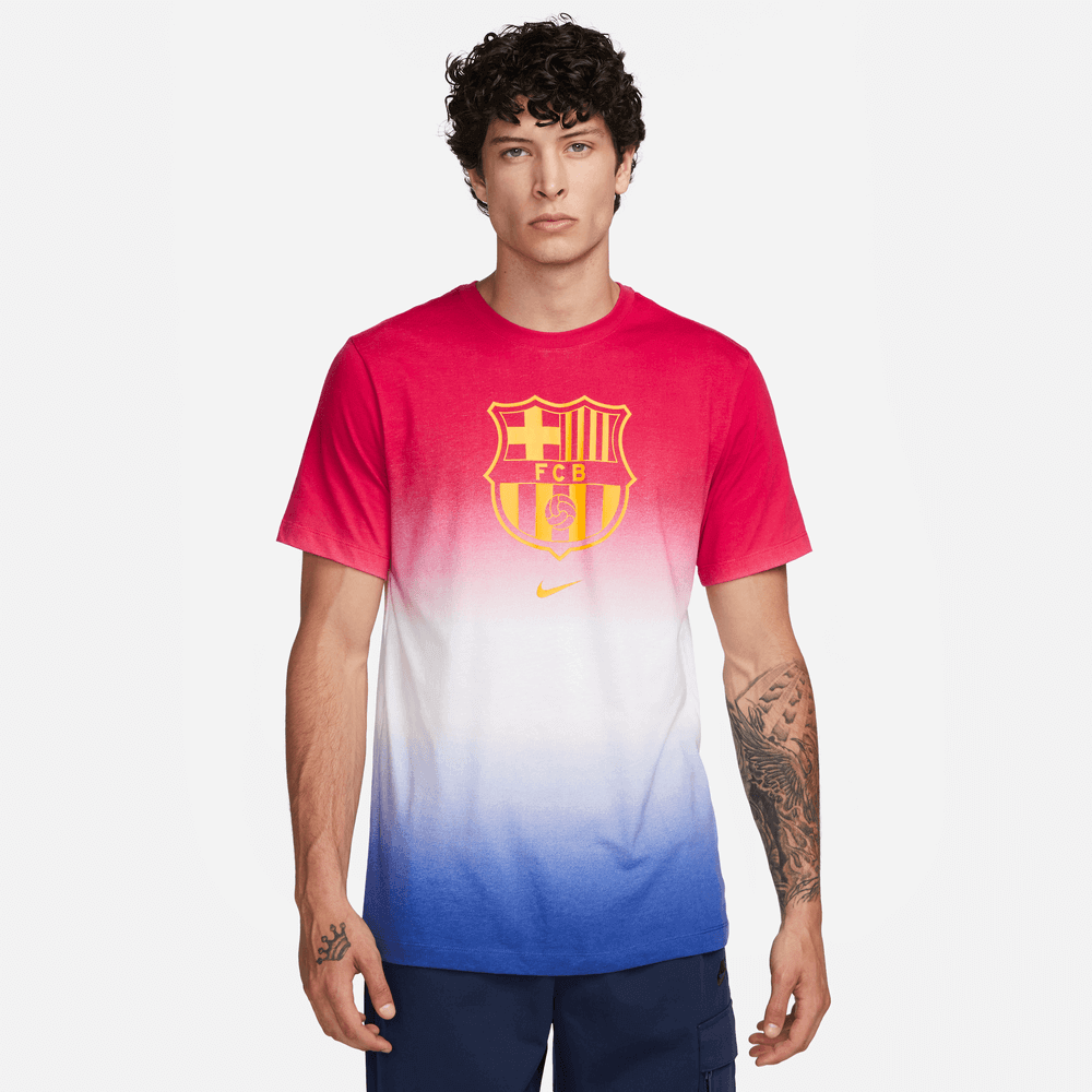 Nike 2023-24 Barcelona Men's SSL Crest Tee (Model - Front)