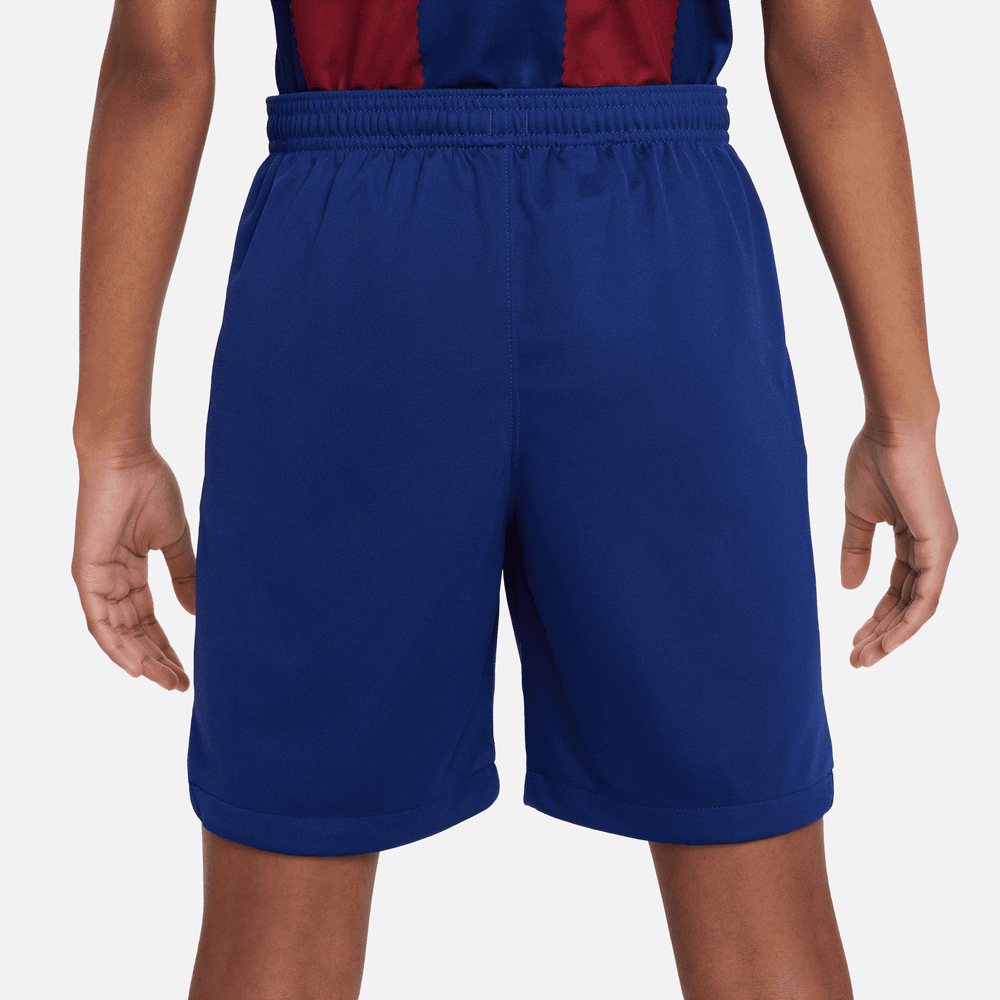 Nike 2023-24 Barcelona Youth Home Shorts (Back)