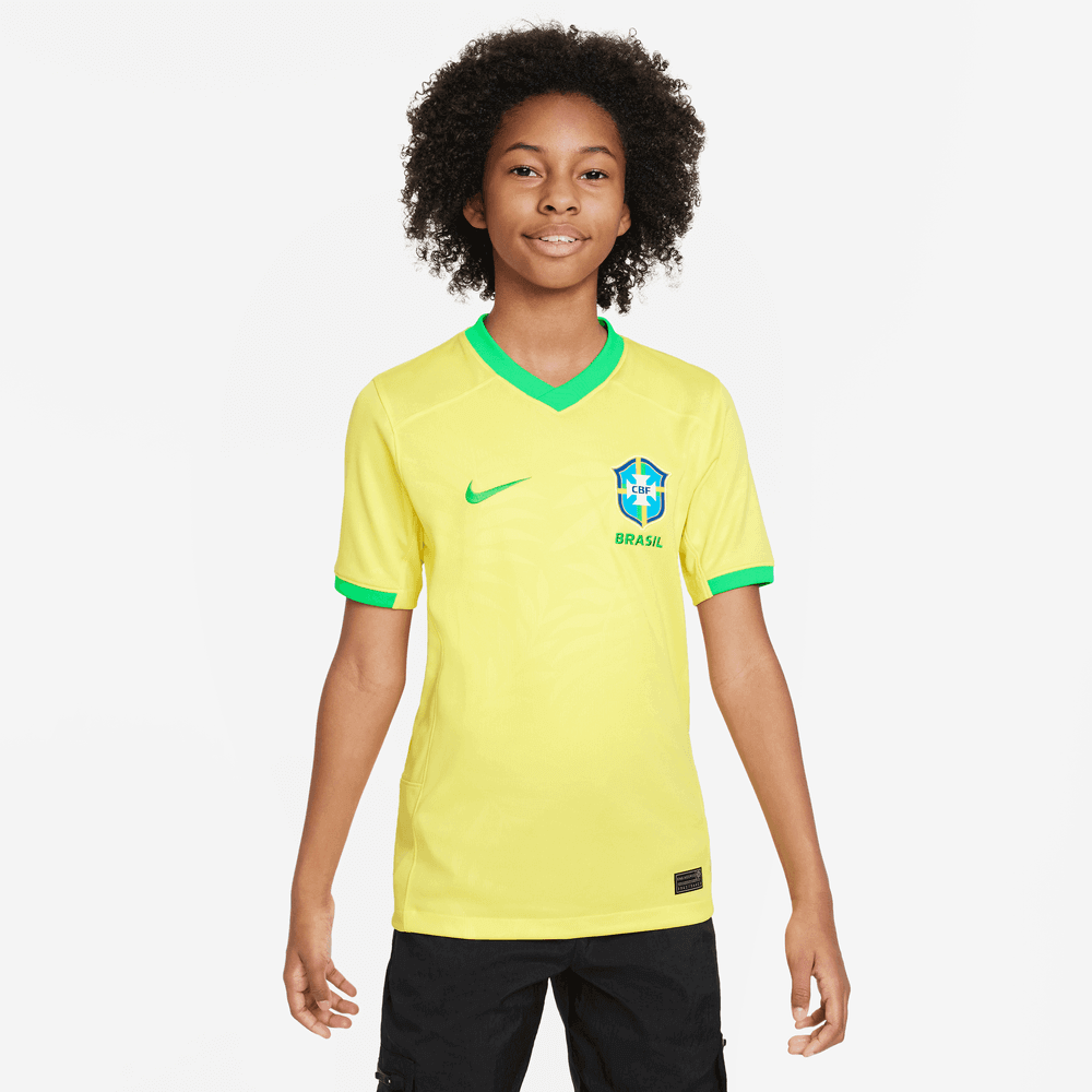 Nike 2023-24 Brazil Women's WC23 Youth Home Jersey (Model - Front)