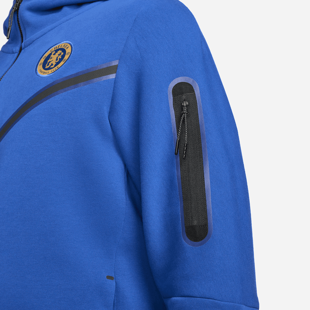 Nike 2023-24 Chelsea Men's Tech Fleece Windrunner Hoodie (Detail 2)