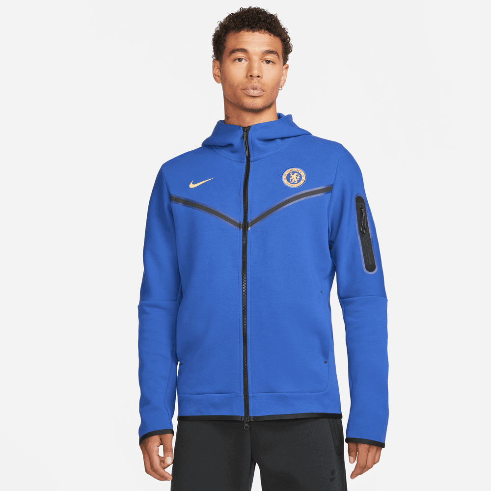 Nike 2023-24 Chelsea Men's Tech Fleece Windrunner Hoodie (Model - Front)