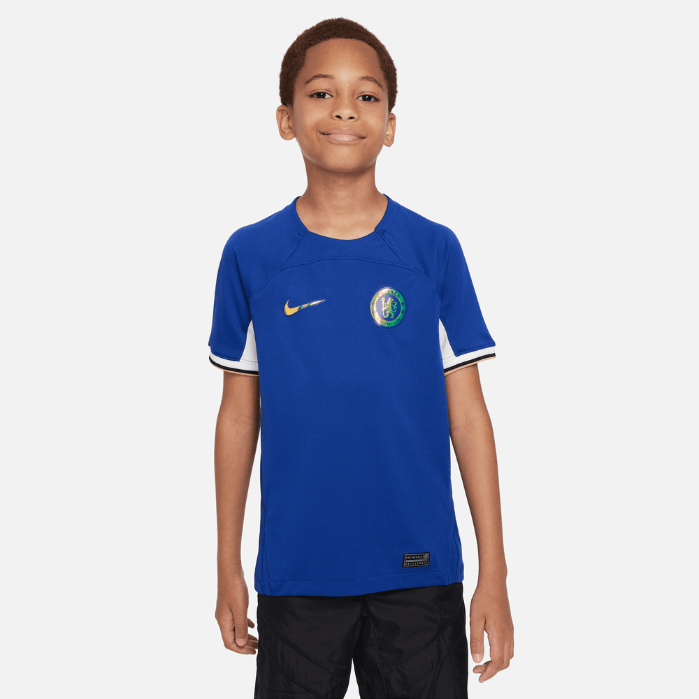 Nike 2023-24 Chelsea Youth Stadium Home Jersey (Model - Front)