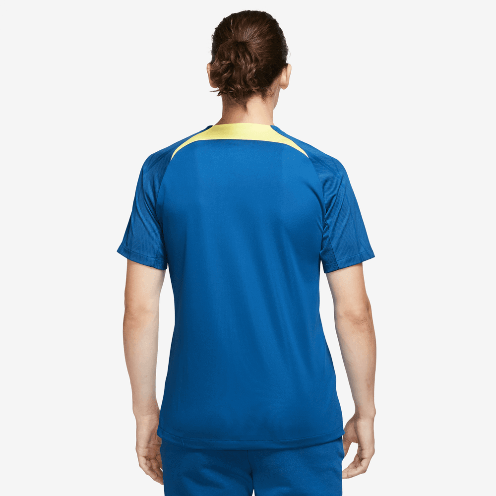 Nike 2023-24 Club America Academy Pro Drill Top - Blue-Yellow (Model - Back)