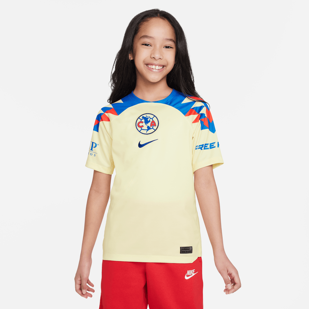 Nike 2023-24 Club America Youth Stadium Home Jersey (Model - Front)