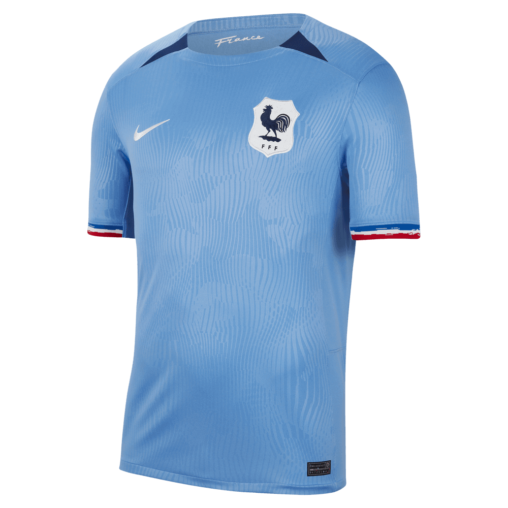 Nike 2023-24 France Women's (Men's Cut) Stadium Home Jersey (Front)