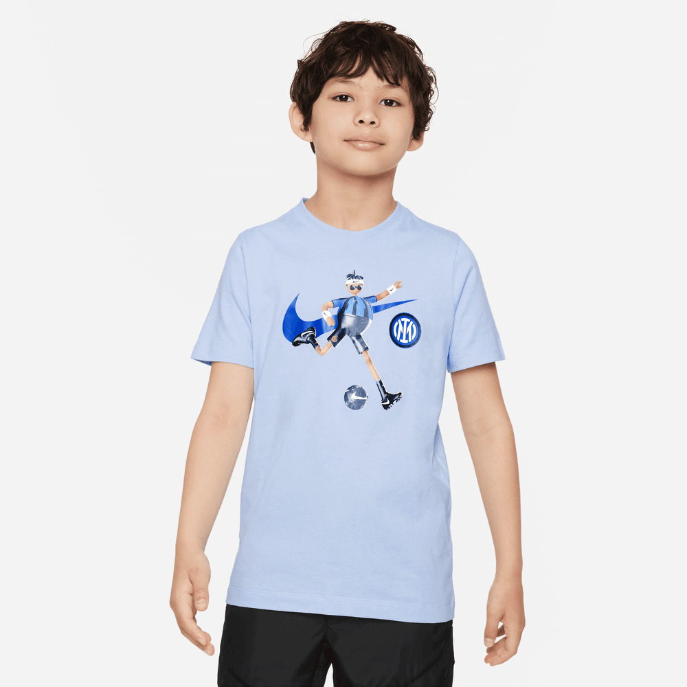 Nike 2023-24 Inter Milan Youth Mascot T-Shirt (Model - Front)