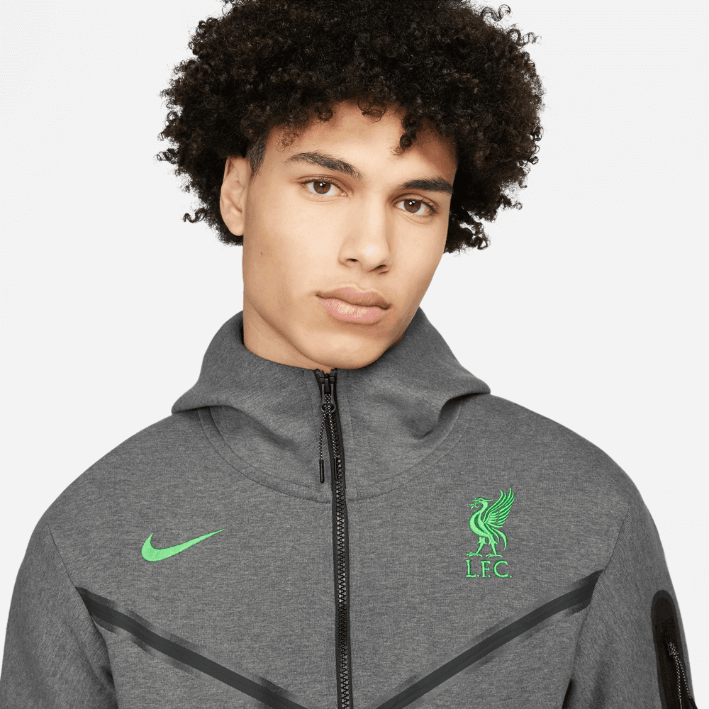 Nike 2023-24 Liverpool Men's Tech Fleece Windrunner Full-Zip Hoodie (Detail 1)