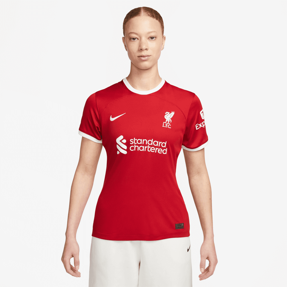 Nike 2023-24 Liverpool Womens Stadium Home Jersey (Model - Front)