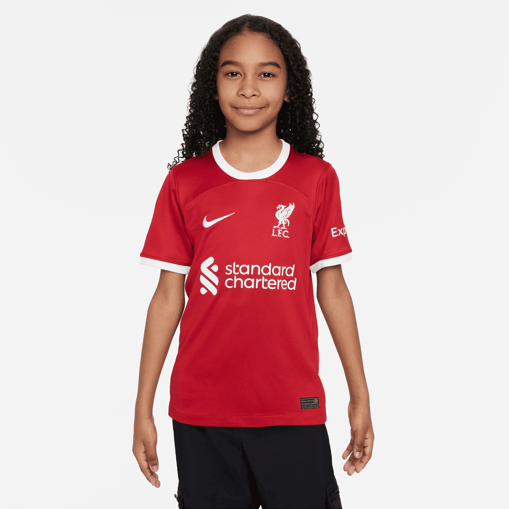 Nike 2023-24 Liverpool Youth Stadium Home Jersey (Model - Front)