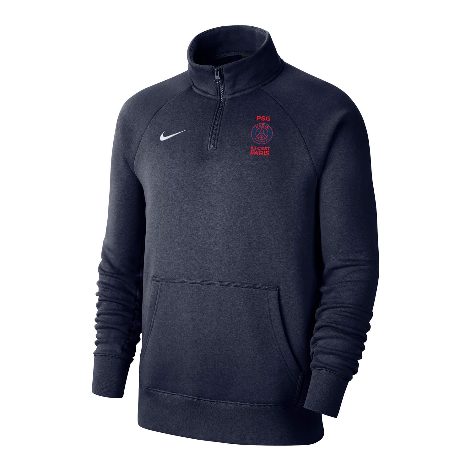 Nike 2023-24 PSG Men Club Fleece 1 4 Zip Jacket (Front)