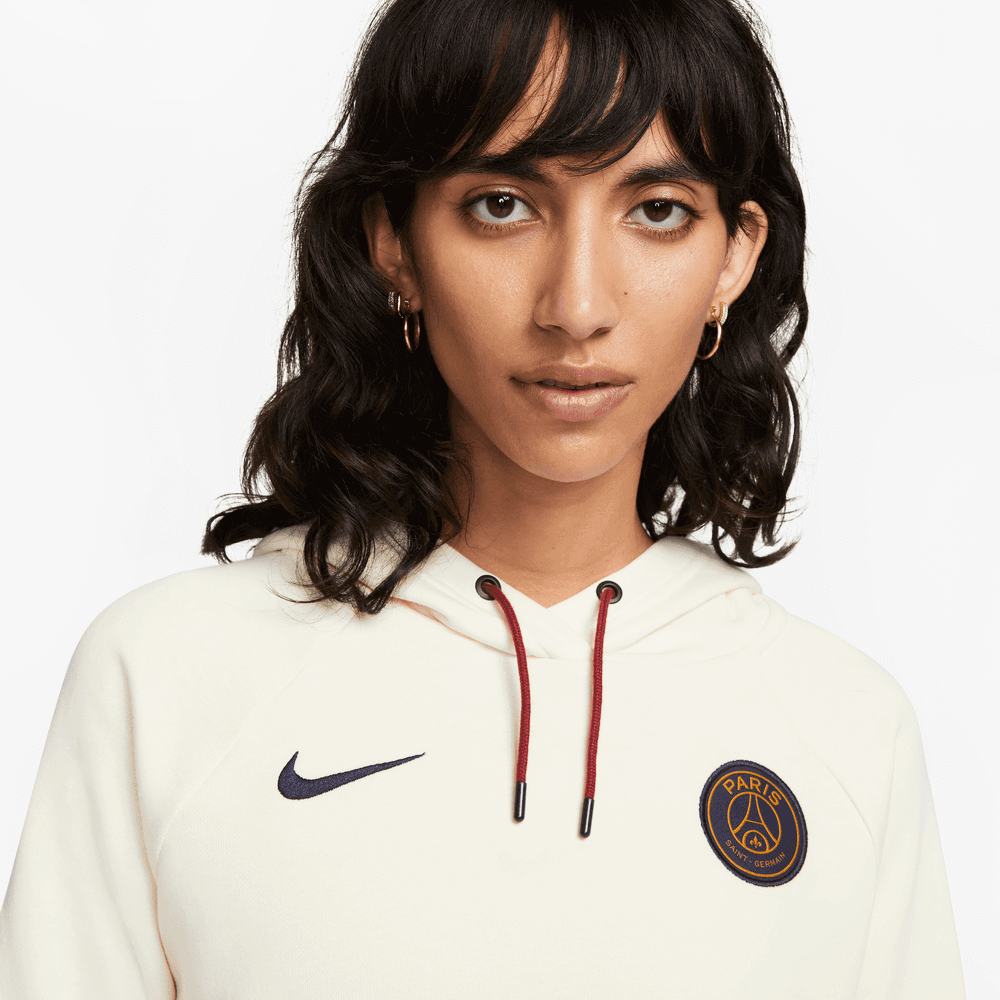 Nike 2023-24 PSG Women's Fleece Pullover Hoodie (Detail 1)