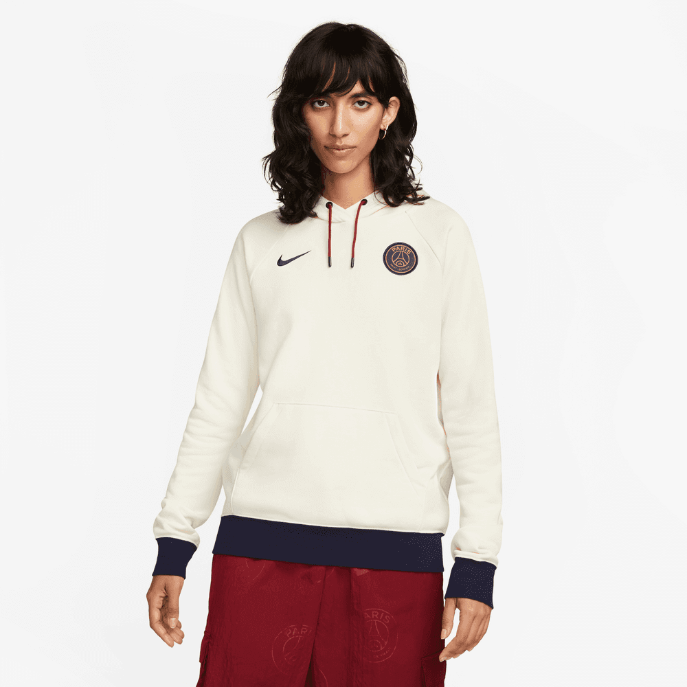 Nike 2023-24 PSG Women's Fleece Pullover Hoodie (Model - Front)
