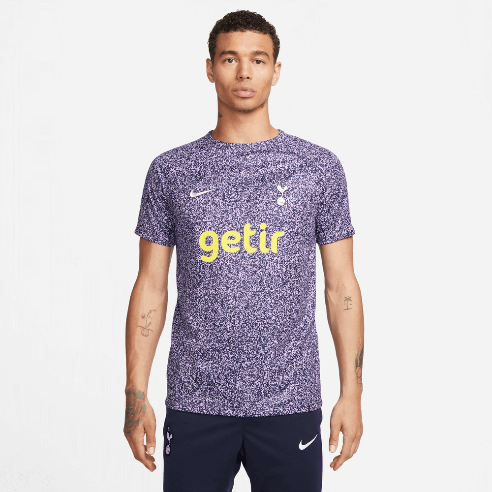 Nike 2023-24 Tottenham Pre-Match Jersey - Black-Light Purple (Model - Front)