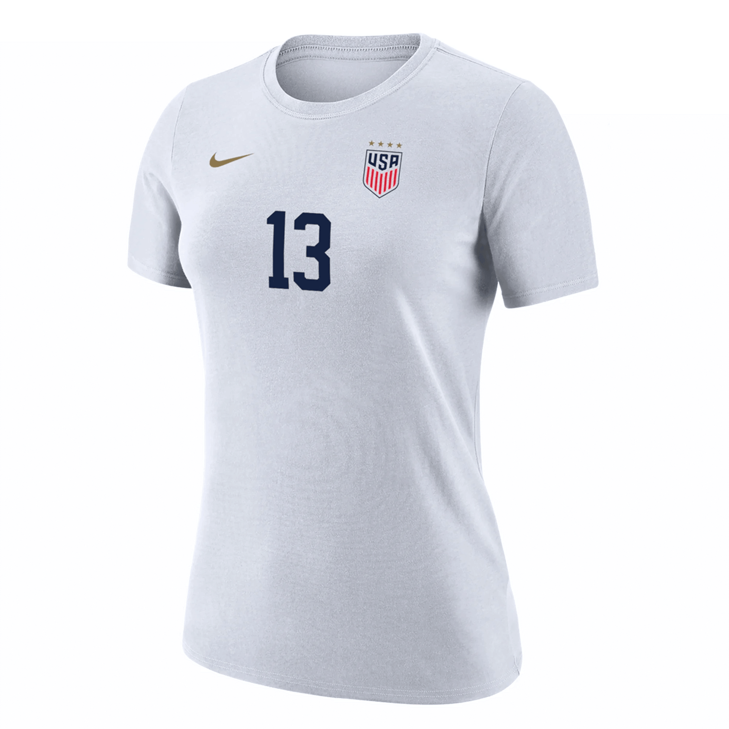 Nike 2023-24 USA Women's 4-Star Morgan 13 Tee  White (Front)