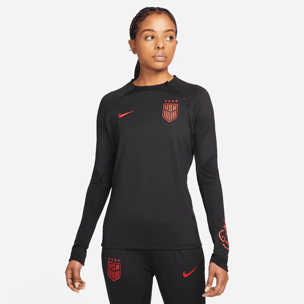 Nike 2023-24 USA Women's Strike Knit Drill Top (Model - Front)