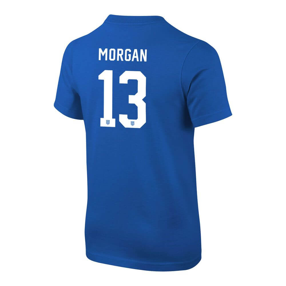 Nike 2023-24 USA Youth 4-Star Morgan 13 Tee Royal (Back)