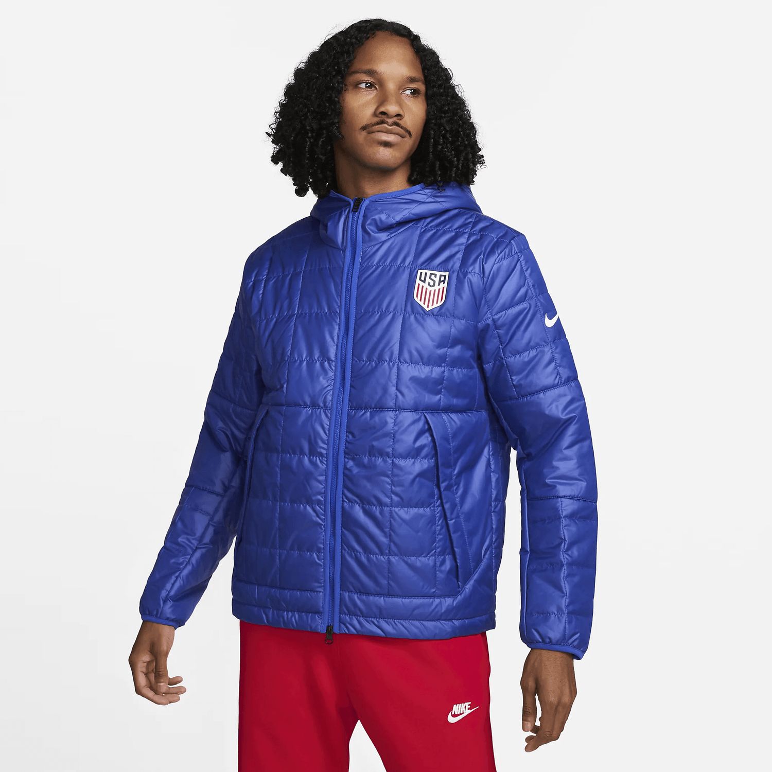 Nike 2023 USA Men's Fleece-Lined Hooded Jacket (Model - Front)