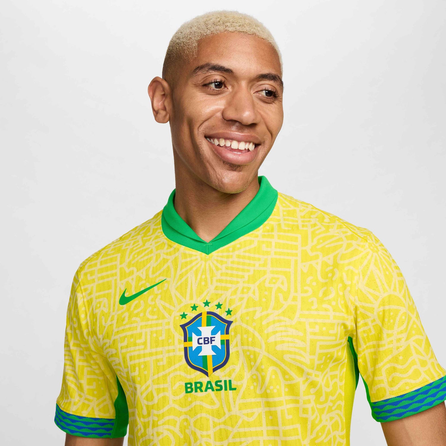Nike 2024-25 Brazil Men's Authentic Home Jersey (Detail 1)