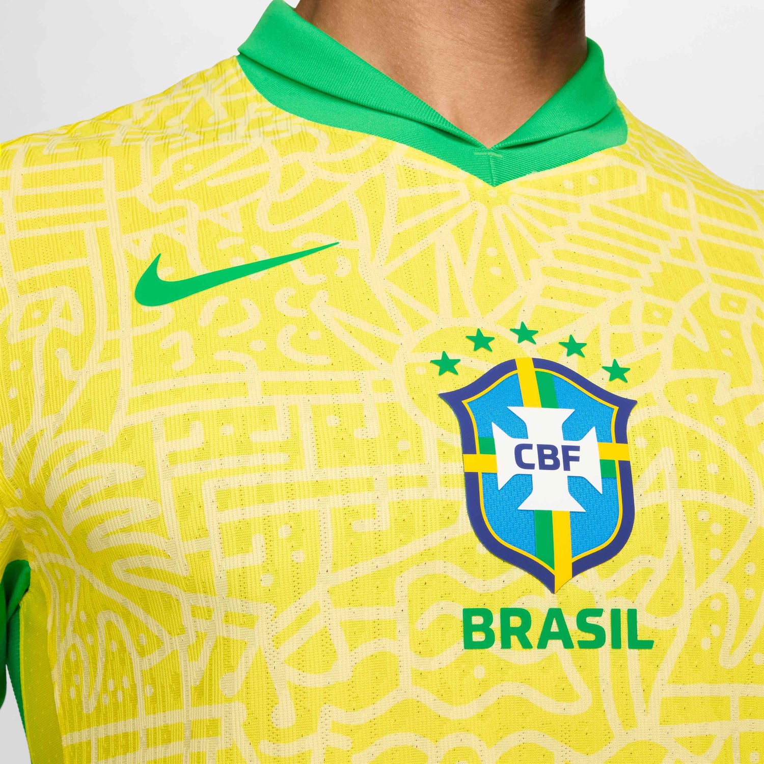Nike 2024-25 Brazil Men's Authentic Home Jersey (Detail 2)