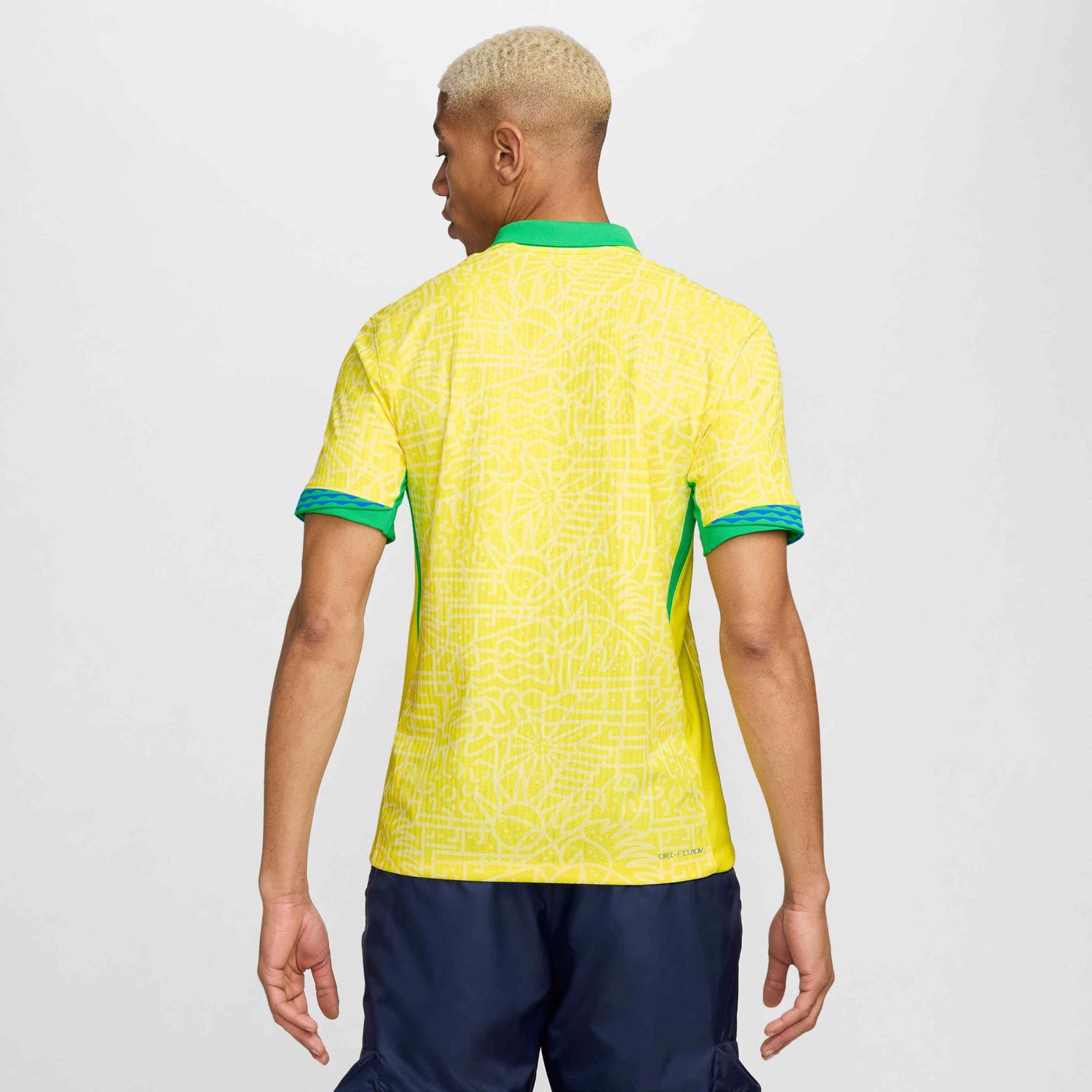 Nike 2024-25 Brazil Men's Authentic Home Jersey (Model - Back)