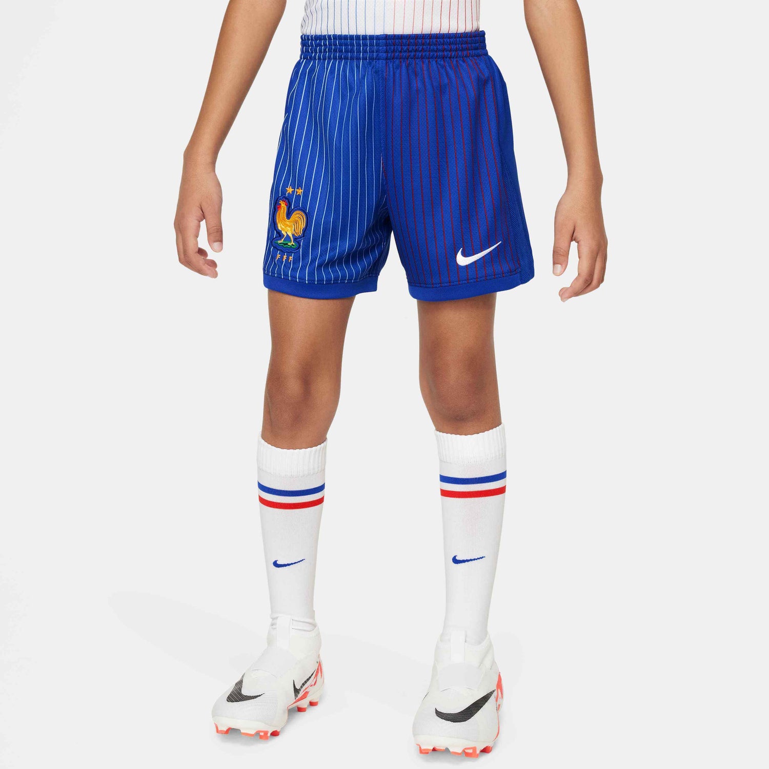 Nike 2024-25 France Kids Stadium Away Kit (Model - Shorts)
