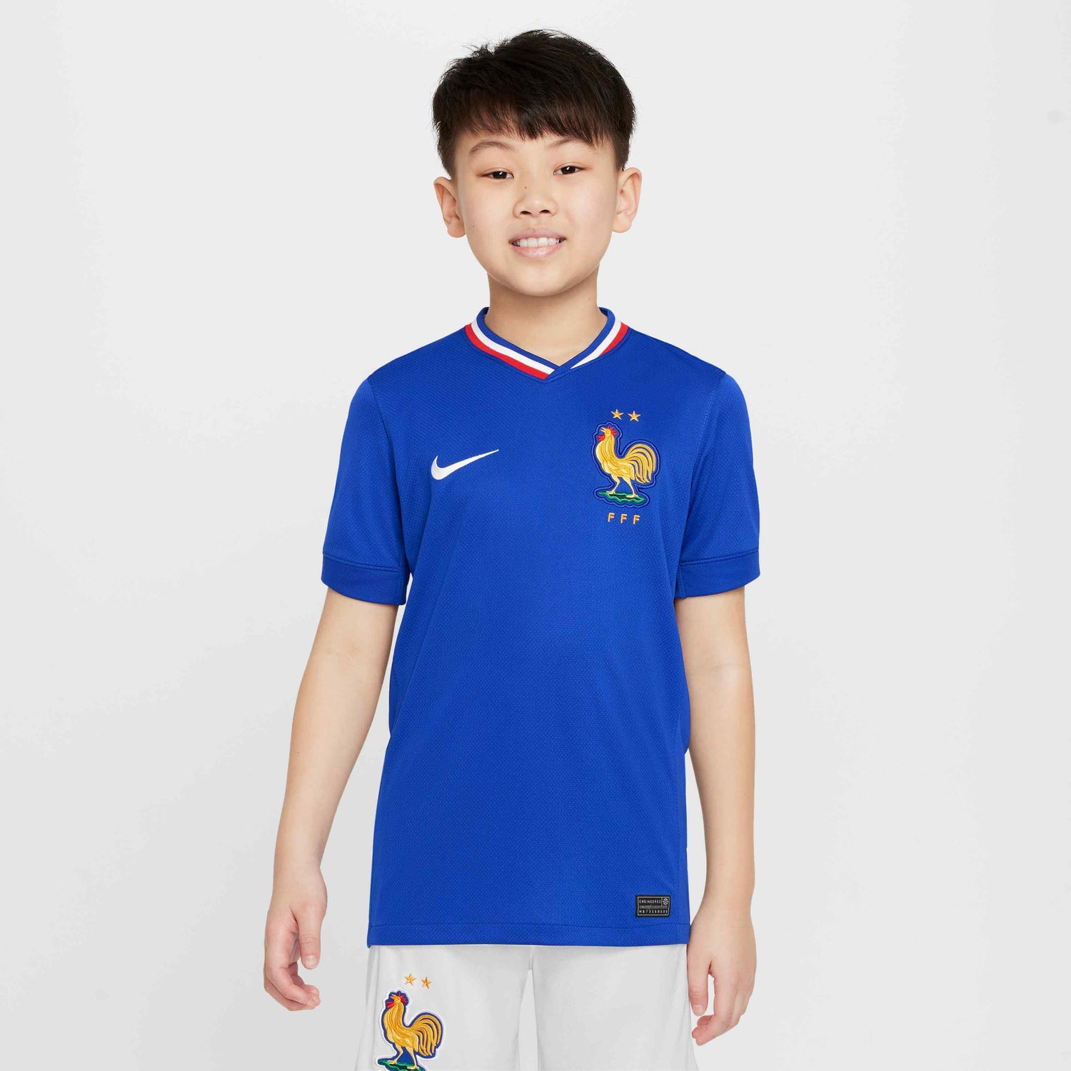 Nike 2024-25 France Youth Stadium Home Jersey (Model - Front)