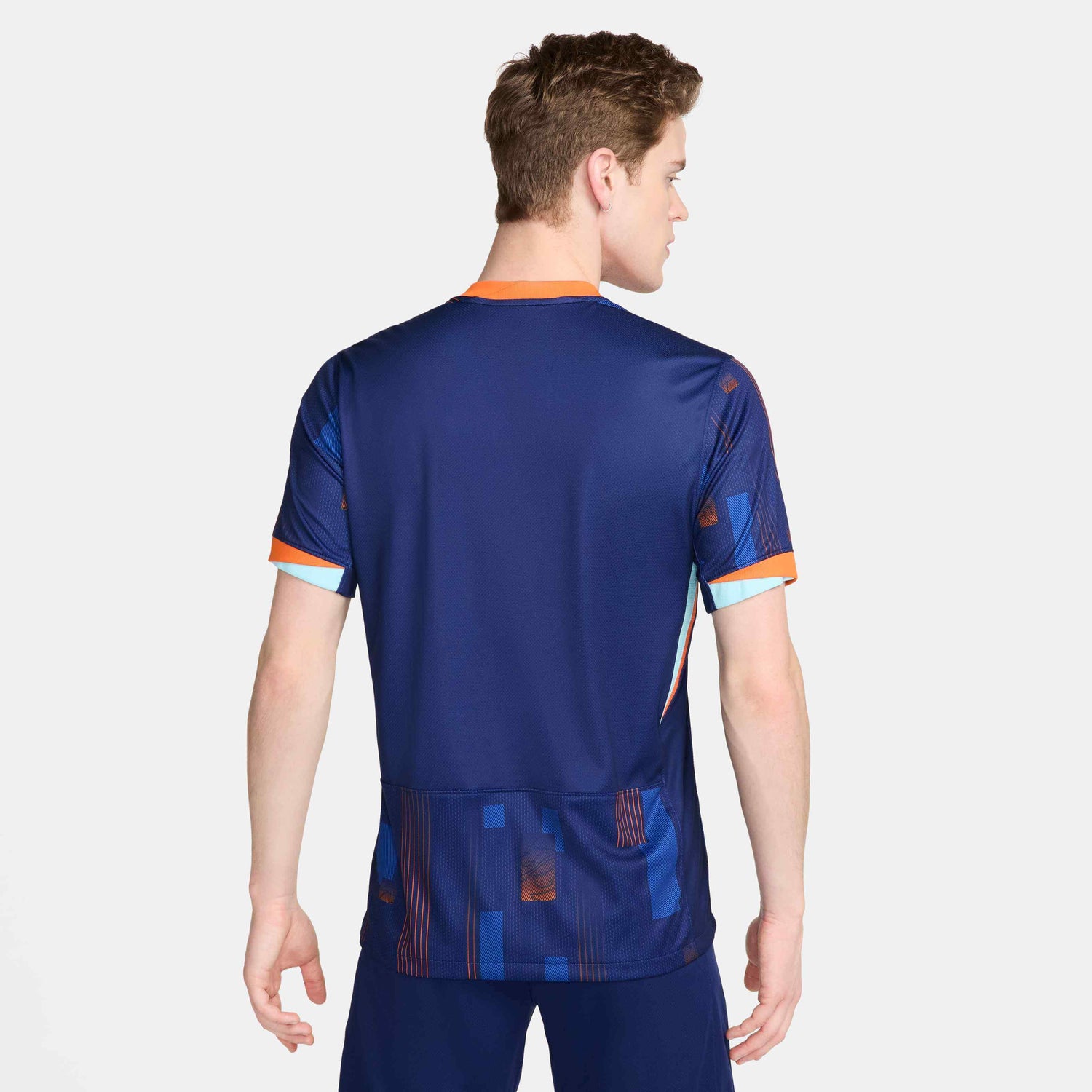 Nike 2024-25 Netherlands Men's Stadium Away Jersey (Model - Back)