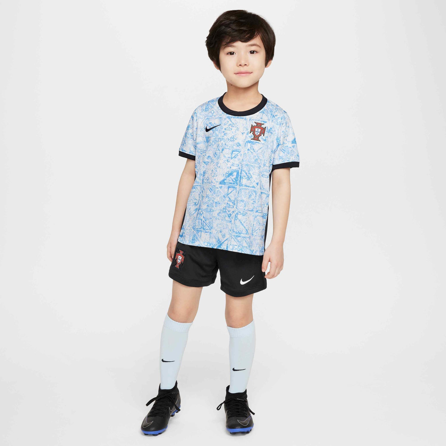 Nike 2024-25 Portugal Kids Stadium Away Kit (Model - Front)