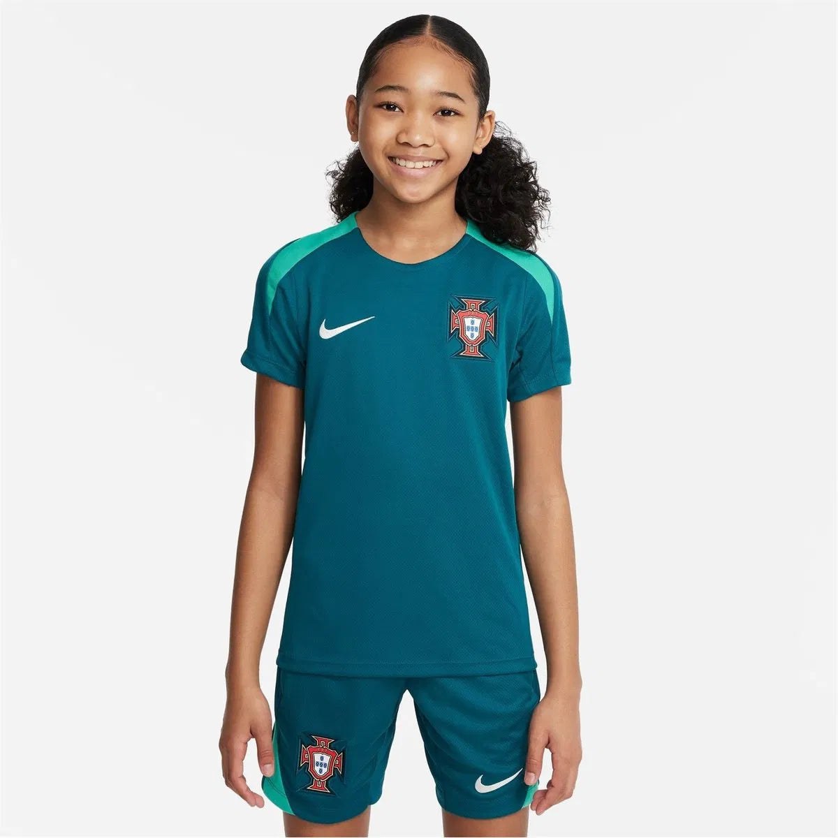 Nike 2024-25 Portugal Youth Dri-Fit Short-Sleeve Knit Top